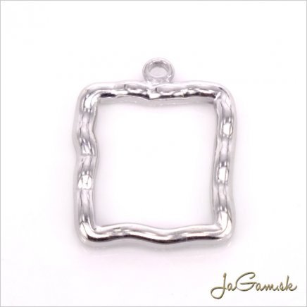 Prívesok s otvorom 20x22mm CHIRURGICKÁ OCEĽ, 1ks (ch1571)